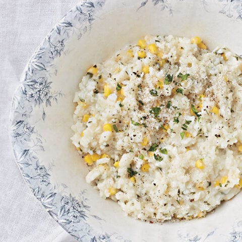 Vegan Slow Cooker Fresh Corn Risotto Using My Favorite Corn Cobb Trick