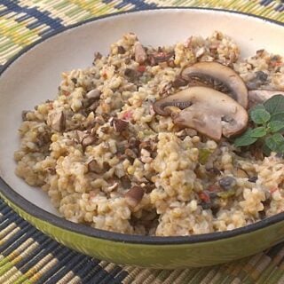 Mushroom Steel Cut Oat Risotto