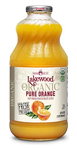 Lakewood Organic Pure Orange, 32 Ounce (Pack of 6)