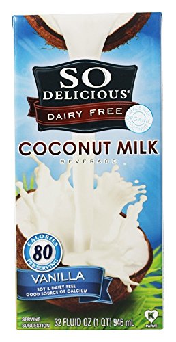 So Delicious Dairy-Free Organic Coconutmilk Beverage, Vanilla, 32 Ounce (Pack of 6) Plant-Based Vegan Dairy Alternative