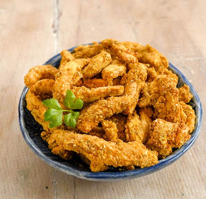 Vegan Air Fryer Southern Fried "Chicken" Soy Curls