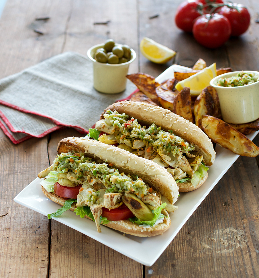 Artichoke Muffaleta Po’ Boys from Cook the Pantry