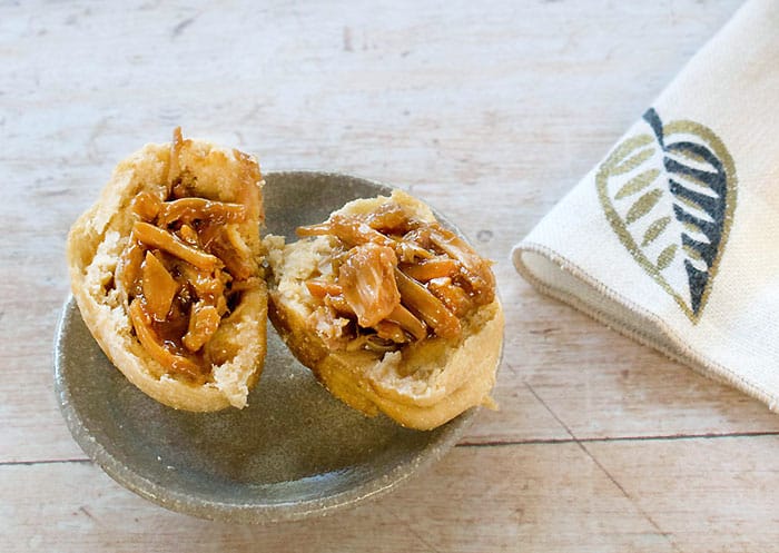 BBQ Jackfruit Stuffed Idaho® Potato Rolls