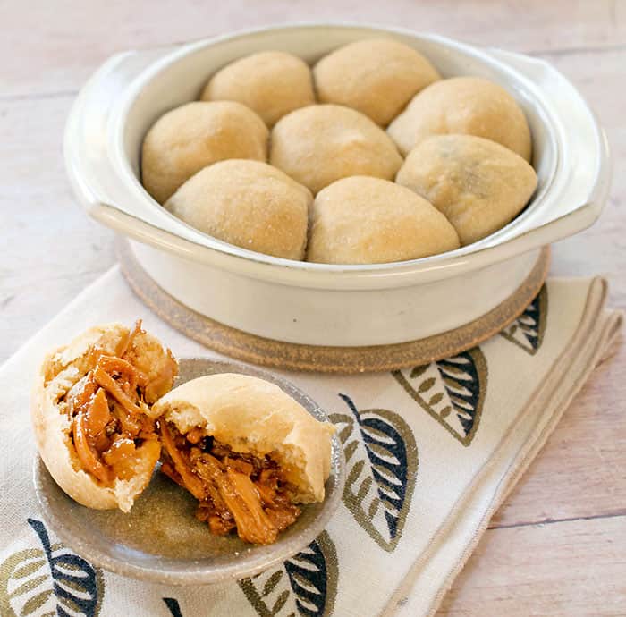 BBQ Jackfruit Stuffed Idaho® Potato Rolls