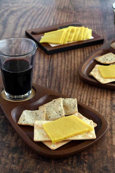 Vegan cheese made iwth chickpeas