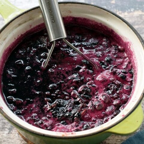 Homemade Blueberry Thyme Syrup for Vegan Cocktails and Mocktails Too!