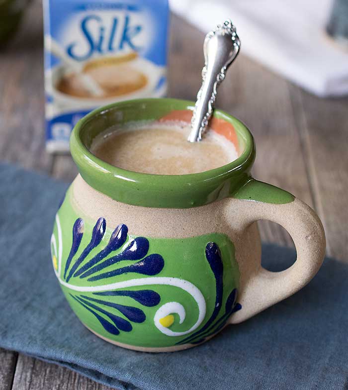 Vegan Cinnamon Roll Coffee with Homemade Brown Sugar Cinnamon Coffee Syrup