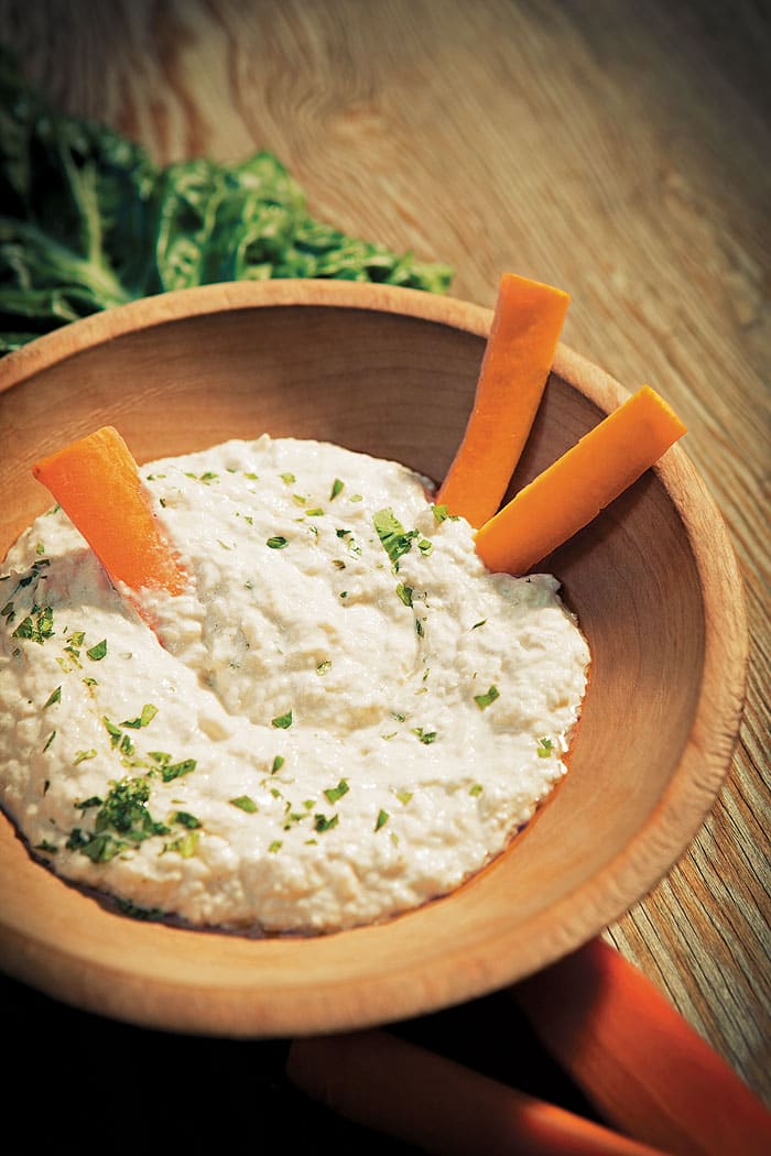 Chard Stalk Hummus from The CSA Cookbook