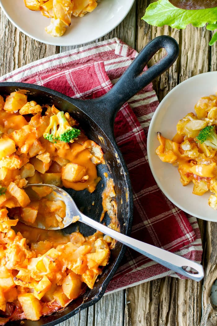 Cheesy Cauliflower and Potato Bake from The Abundance Diet by Somer McCowen