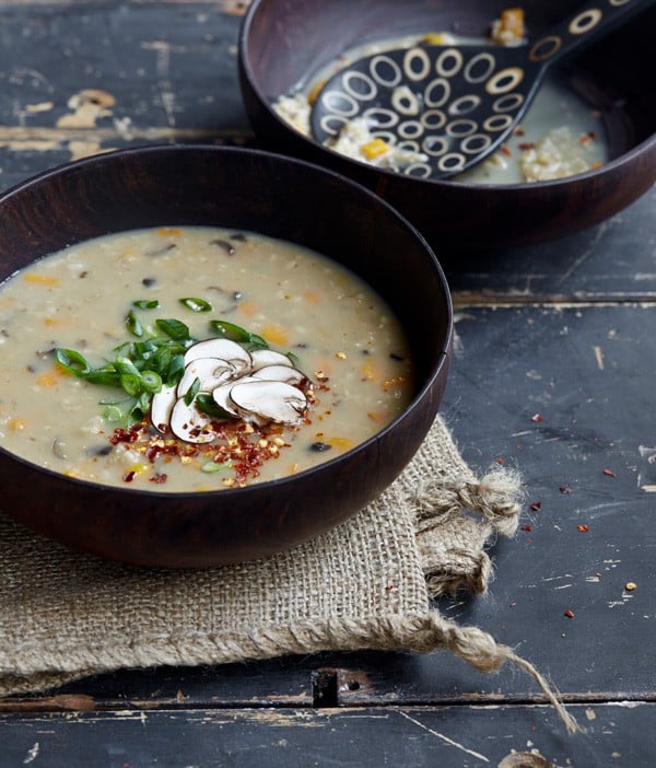 Mushroom Ginger Steel-Cut Oat Congee Recipe