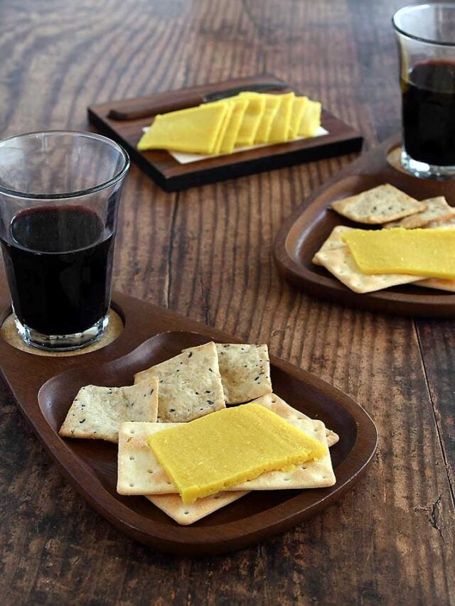 Vegan cheese made iwth chickpeas