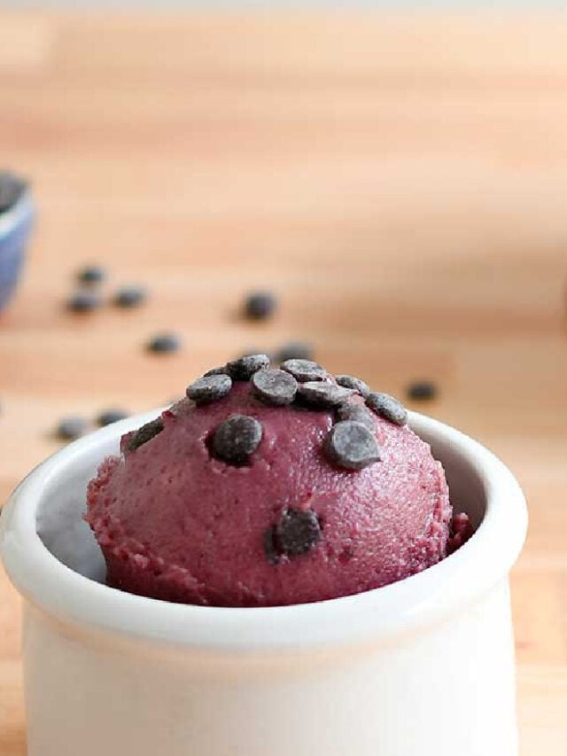 Ninja Creami Cherry Ice Cream with chocolate chips