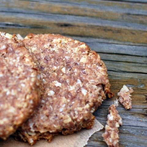 dog biscuit on wooden plank