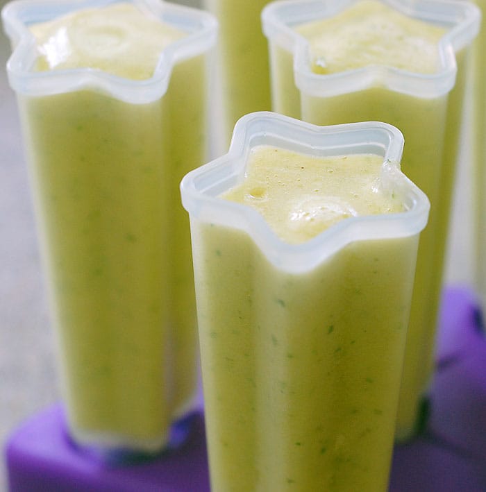 Vegan Pineapple Mojito Rumsicles