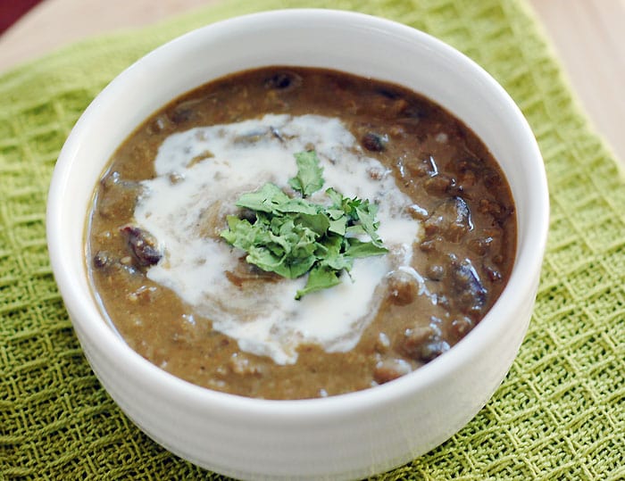 Vegan Slow Cooker Creamy Indian Lentils and Kidney Beans | HealthySlowCooking.com