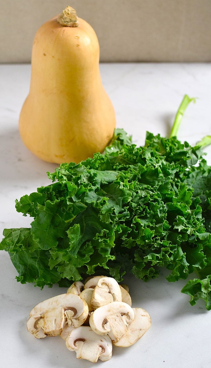 Butternut Squash And Kale Lo Mein With Crispy Tofu for #HealthyPastaMonth