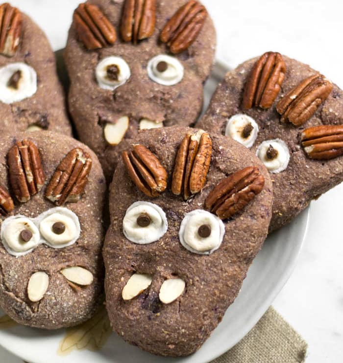 Vegan Halloween Treat: Purple Sweet Potato Spice Monster Biscuits