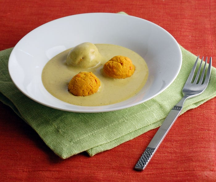 Vegan Carrot Koftas in Easy Blender Coconut Indian Sauce