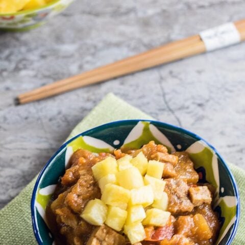 Slow Cooker Vegan Sweet and Sour Tempeh