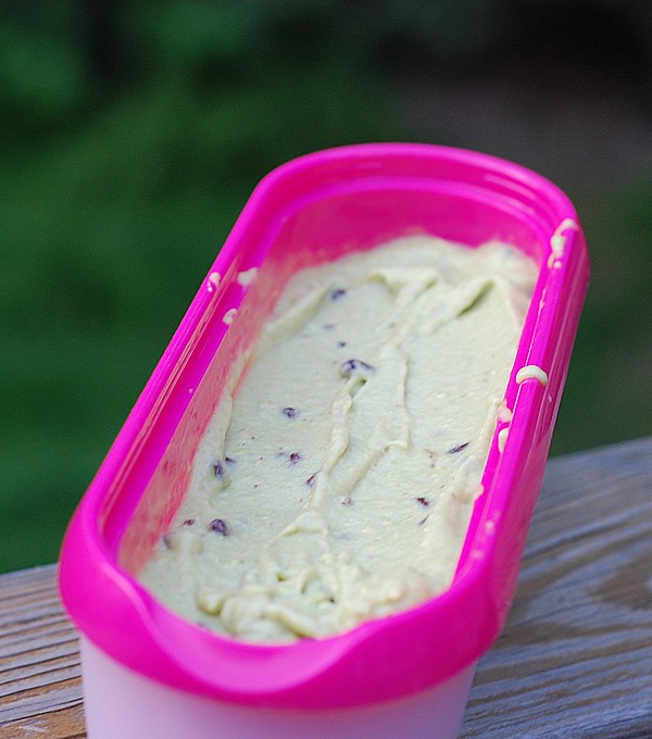 Banana Avocado Mint Ice Cream - No Ice Cream Maker Needed!