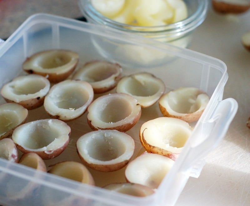 Vegan Deviled Potatoes for Halloween from Healthy Slow Cooking made with @tastefulselect #katieskrops 