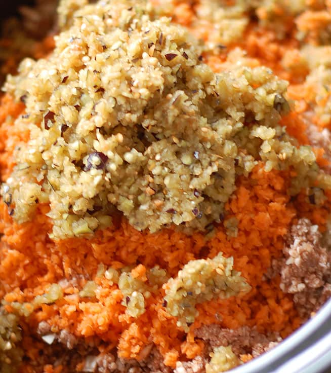 Slow Cooker Vegan Bolognese with Cauliflower, Eggplant, Mushrooms and Carrots | HealthySlowCooking.com