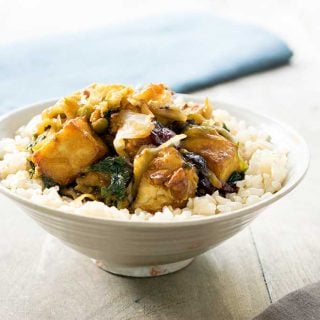 Quick and Easy Tofu Superfood Stirfry Made with an Eat Smart Sweet Kale Salad Kit