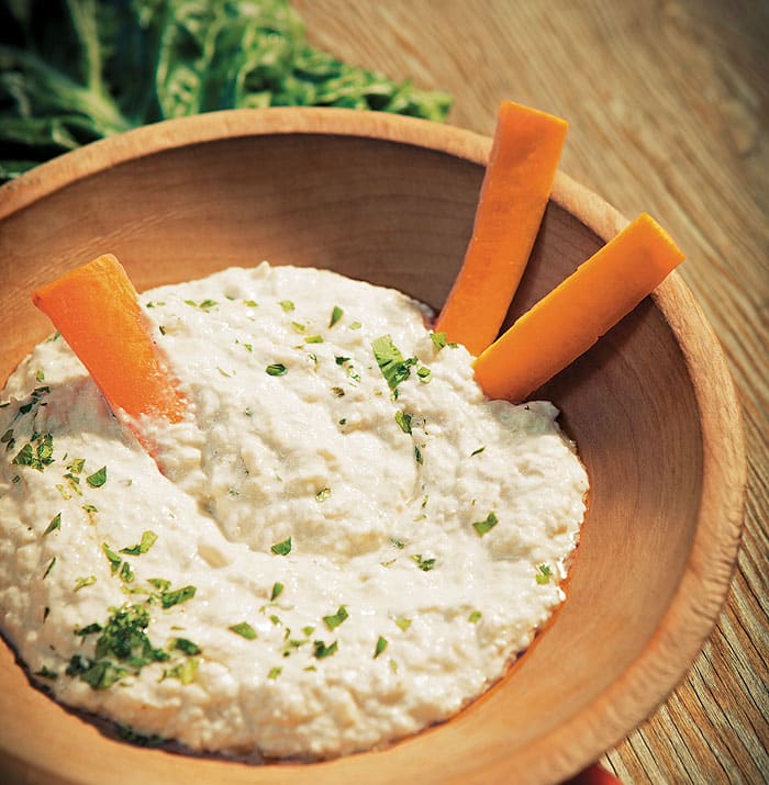 Chard Stalk Hummus from The CSA Cookbook