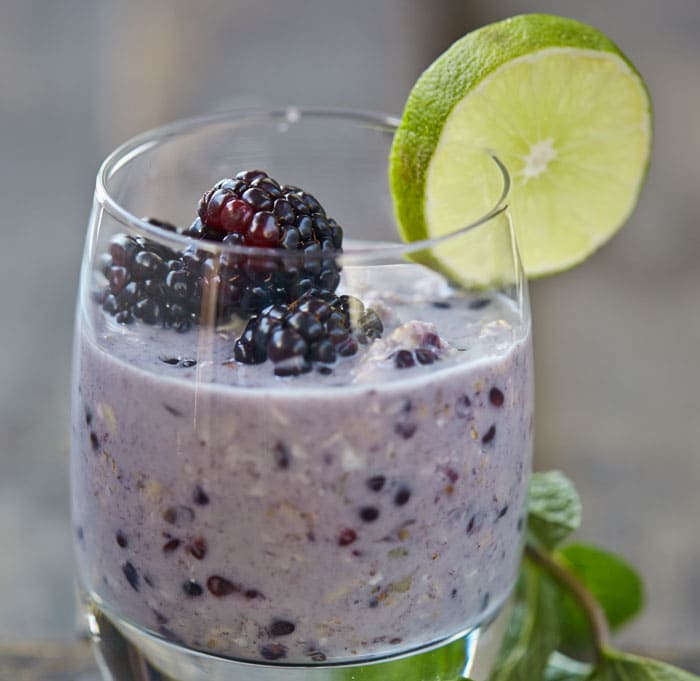 Blackberry Mojito Overnight Oats from OATrageous Oatmeals