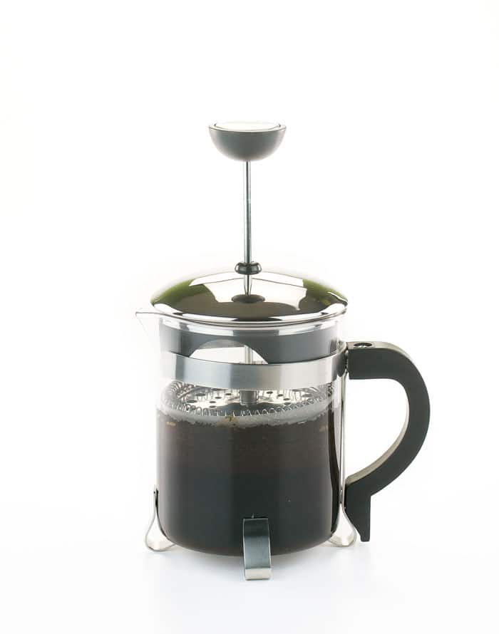 Coffee brewing in a French press