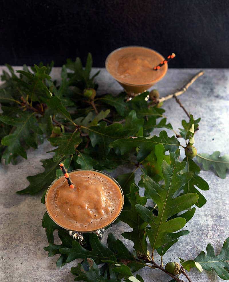 Frozen pumpkin spice coffee