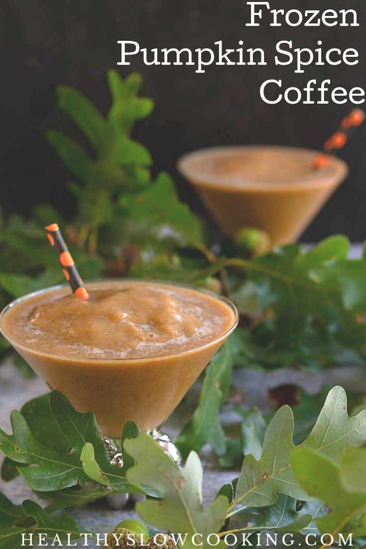 Frozen pumpkin spice coffee