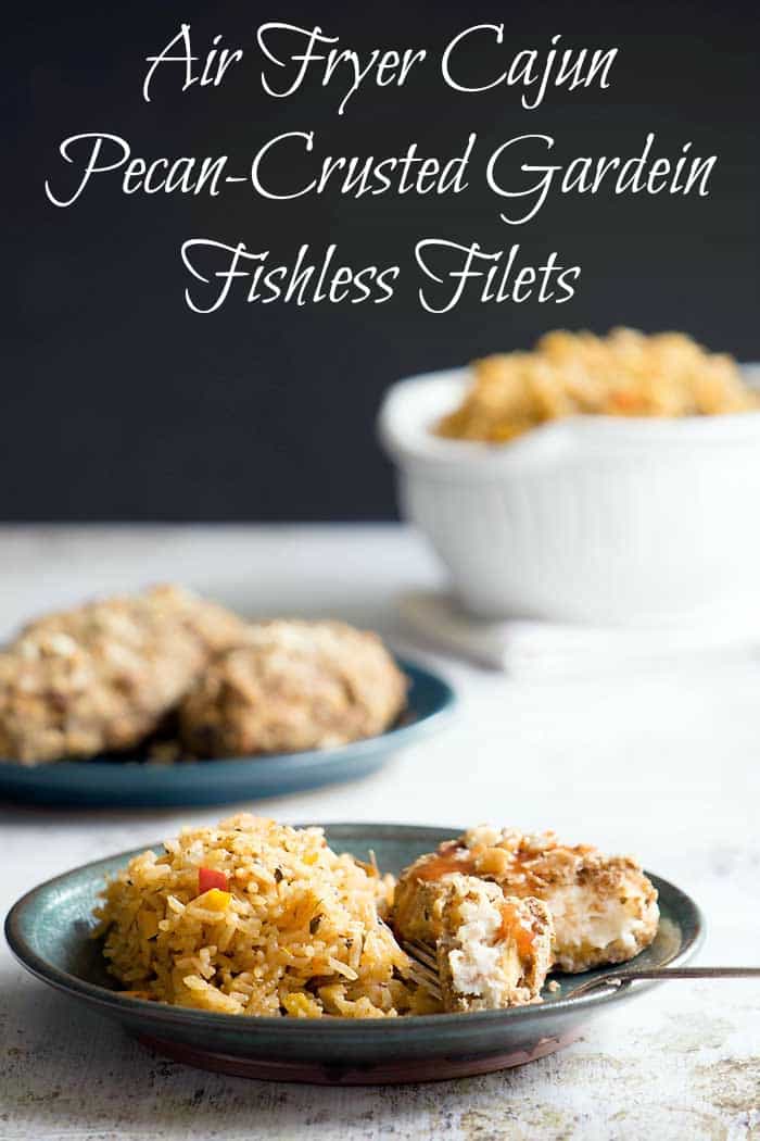 Air Fryer Cajun Pecan-Crusted Gardein Fishless Filets