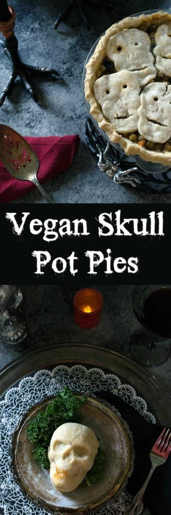 Spooky Skull Vegan Pot Pies for a Haunted Halloween Dinner