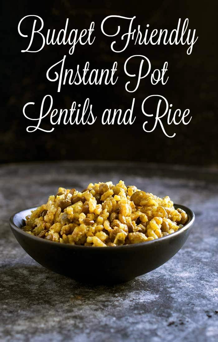Budget Friendly Spiced Instant Pot Lentils and Rice: vegan, easy, and quick too! #TeeterTreats, #TeeterRecipes