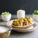 Vegan Curried Spring Vegetable Potato Chaat