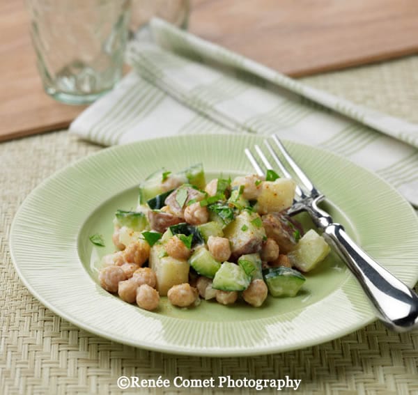 Indian Chickpea Salad Fromt he Great Vegan Bean Book