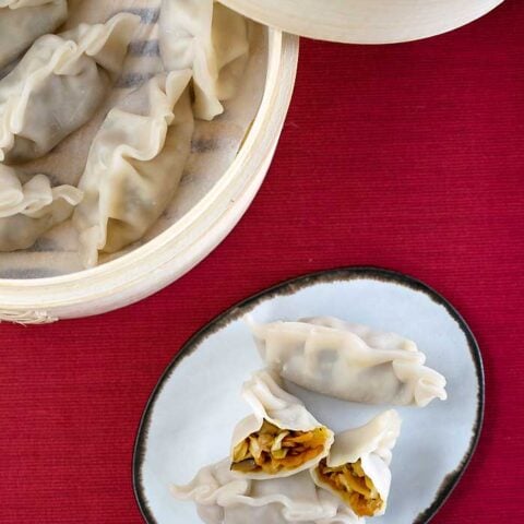 Asian Steamed Dumplings from The Ultimate Vegan Cookbook for Your Instant Pot by Kathy Hester