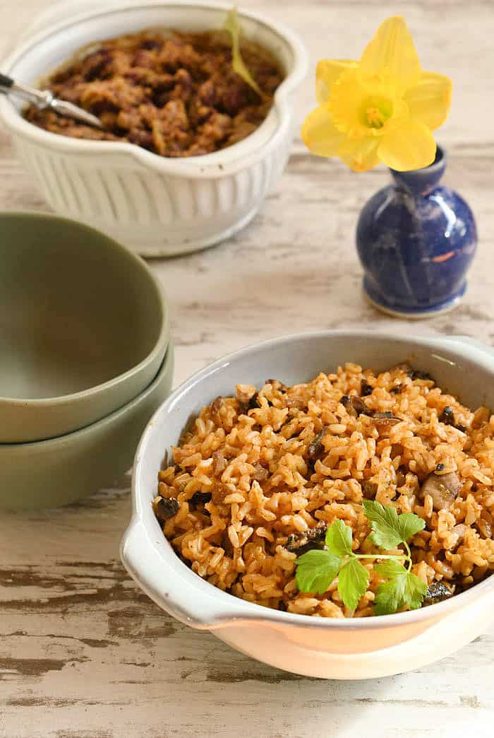 Instant Pot Dirty Rice and Stove-top Smoky Red Beans