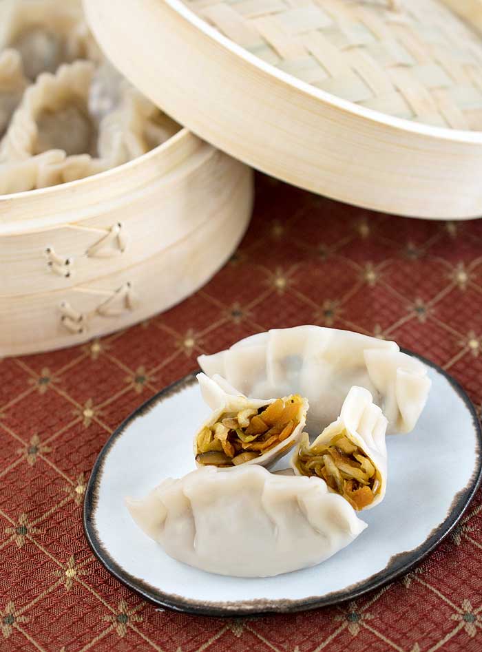 Asian Steamed Dumplings from The Ultimate Vegan Cookbook for Your Instant Pot by Kathy Hester