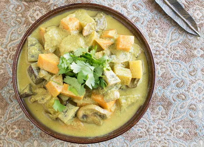 Vegan Instant Pot Creamy Mushroom Curry and Pilaf