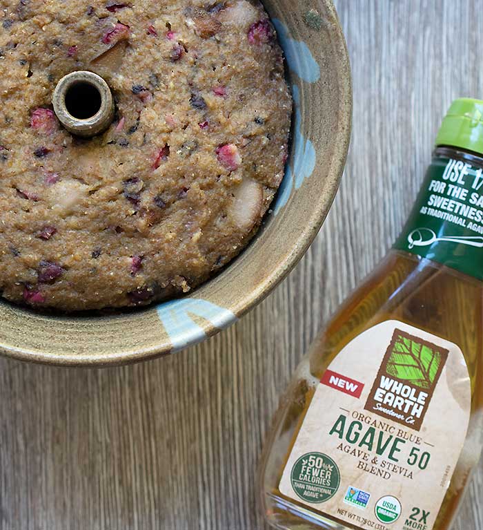 Vegan Pear and Cranberry Instant Pot Cake #RethinkSweet, @wholeearthsweetener #sponsored