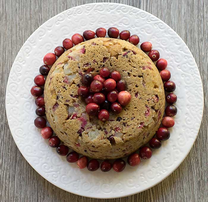 Vegan Pear and Cranberry Instant Pot Cake