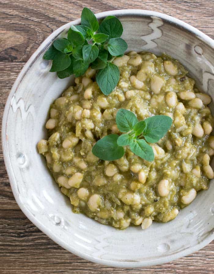 Tomatillo-Poblano White Beans from The Ultimate Vegan Cookbook for Your Instant Pot