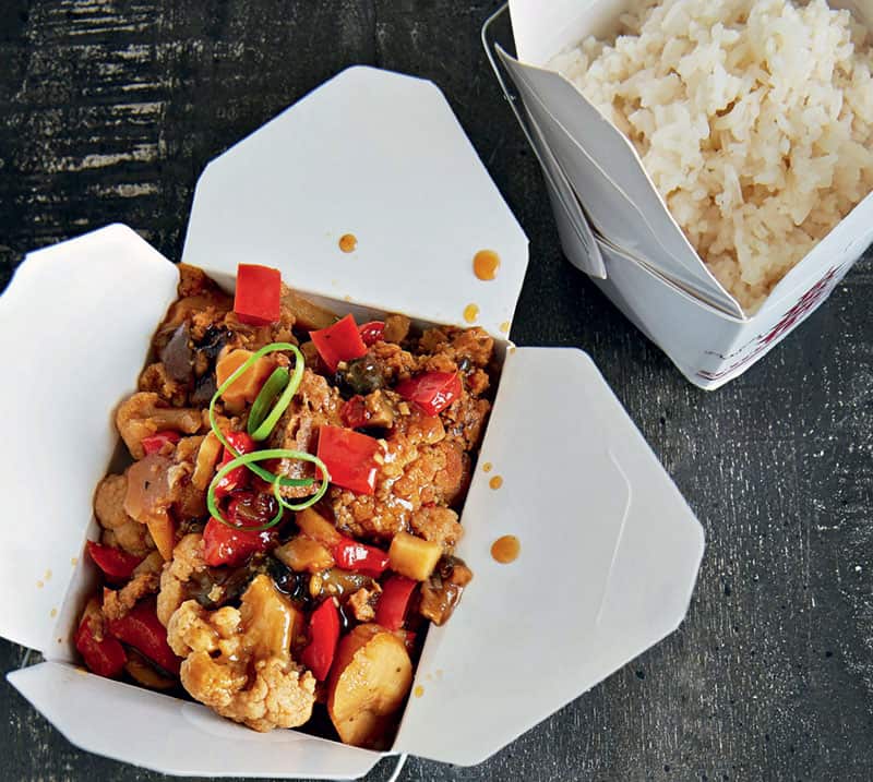 Slow Cooker Kung Pao Cauliflower