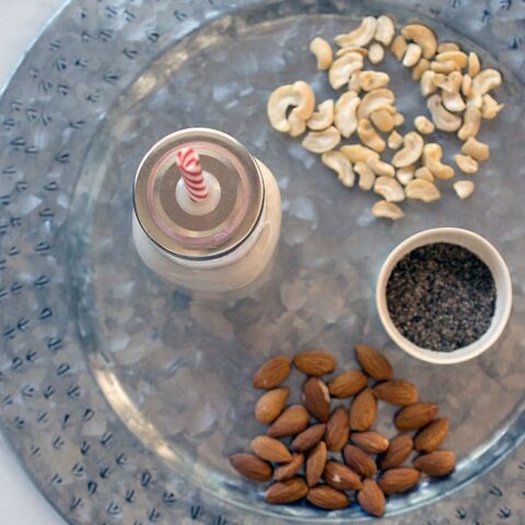Thick Homemade Almond Cashew Milk