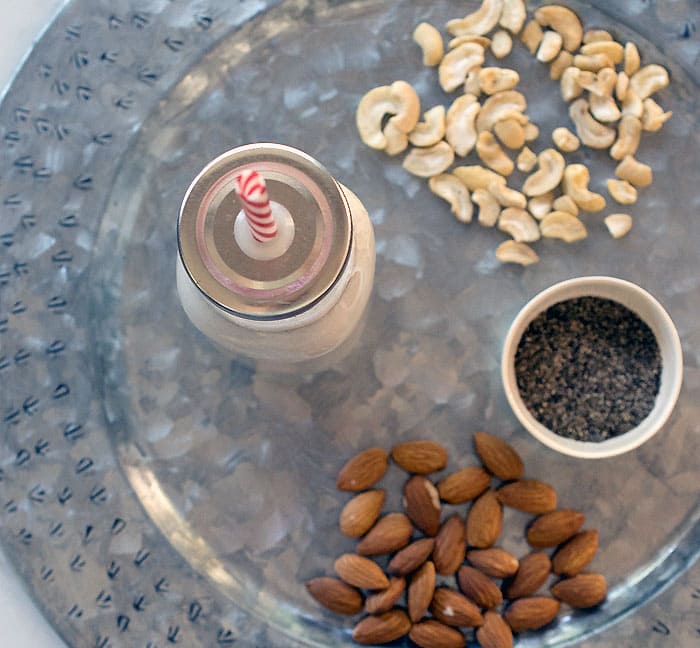 Thick Homemade Almond Cashew Milk