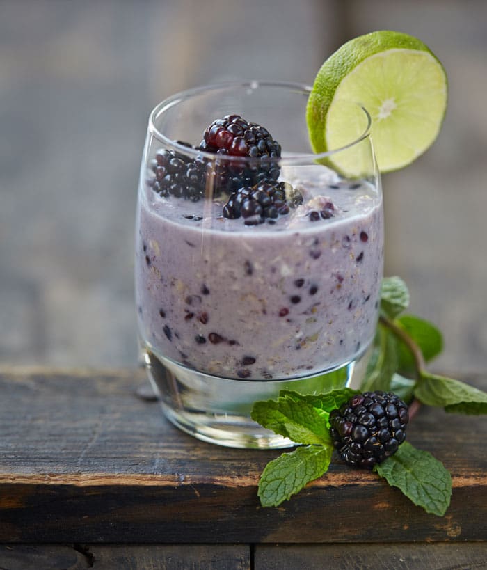 Blackberry Mojito Overnight Oats from OATrageous Oatmeals