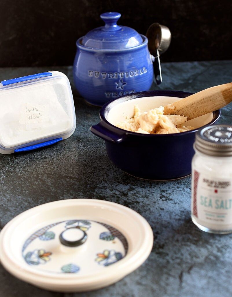 All the ingredients to make this nut-free vegan ricotta cheese
