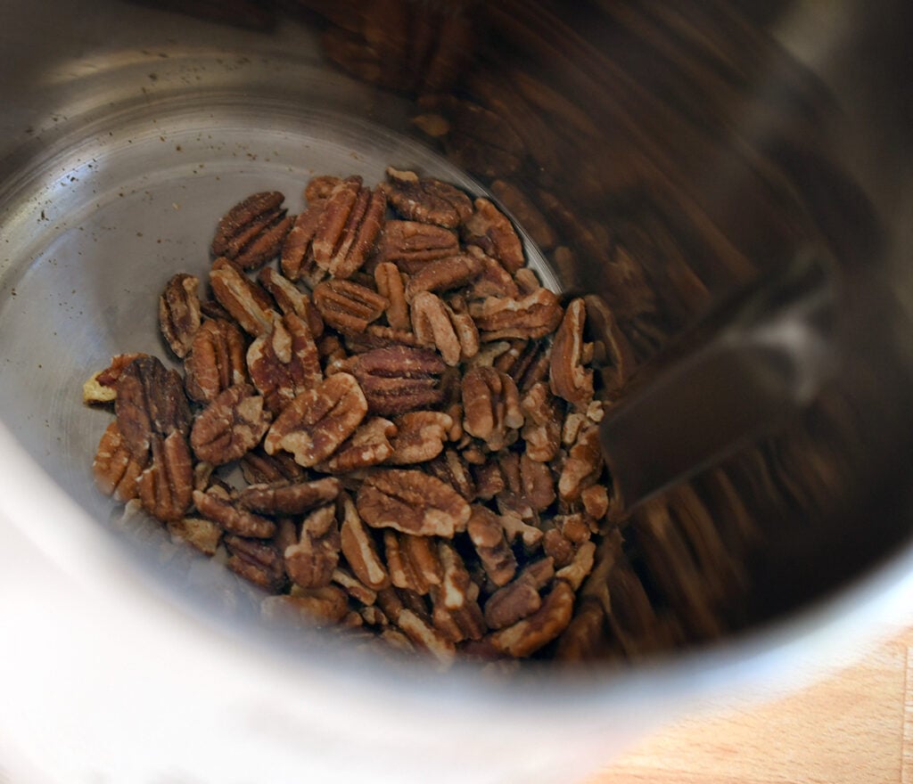 Pecans in a Miomat milk maker.
